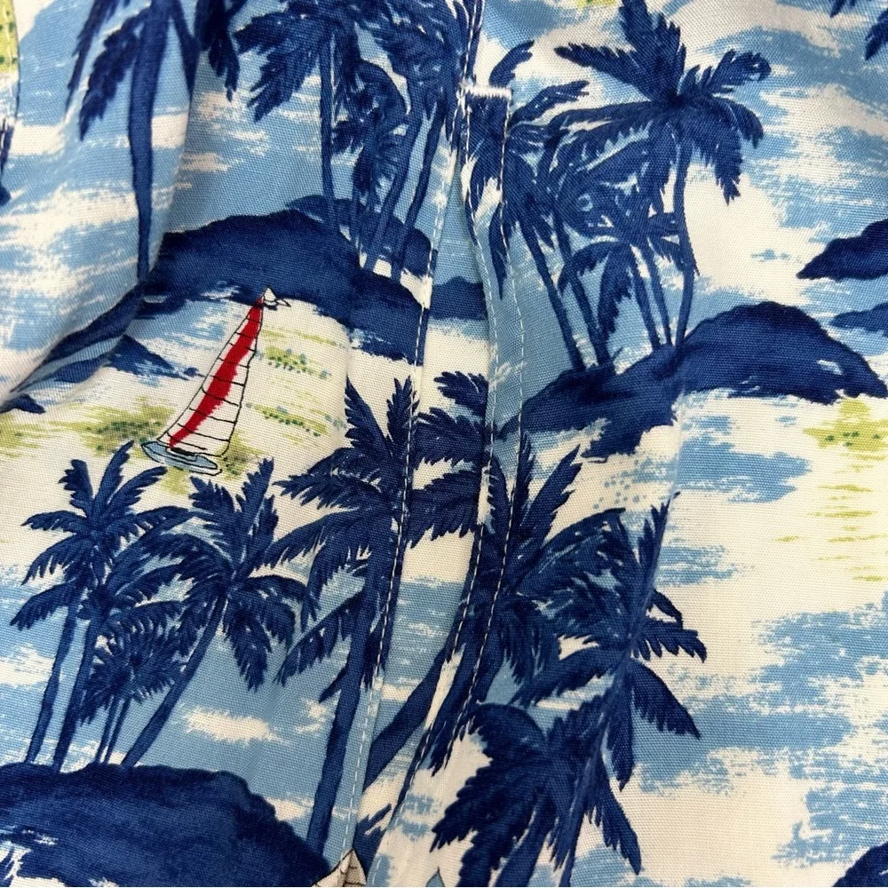 Liz Claiborne Maxi Wrap Tropical Palm Trees Sailboats Skirt